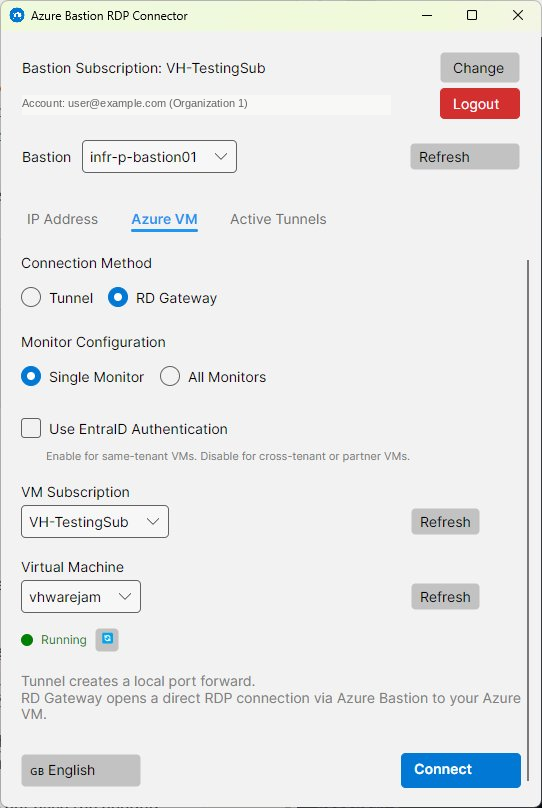 Azure VM tab – VM running